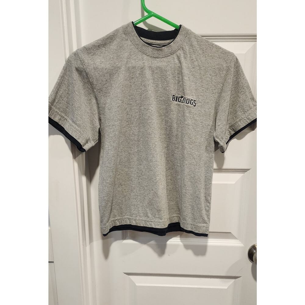 Big Dogs Kids T-Shirt - Size 8/10 - Gray and Navy - Comfortable Everyday Wear